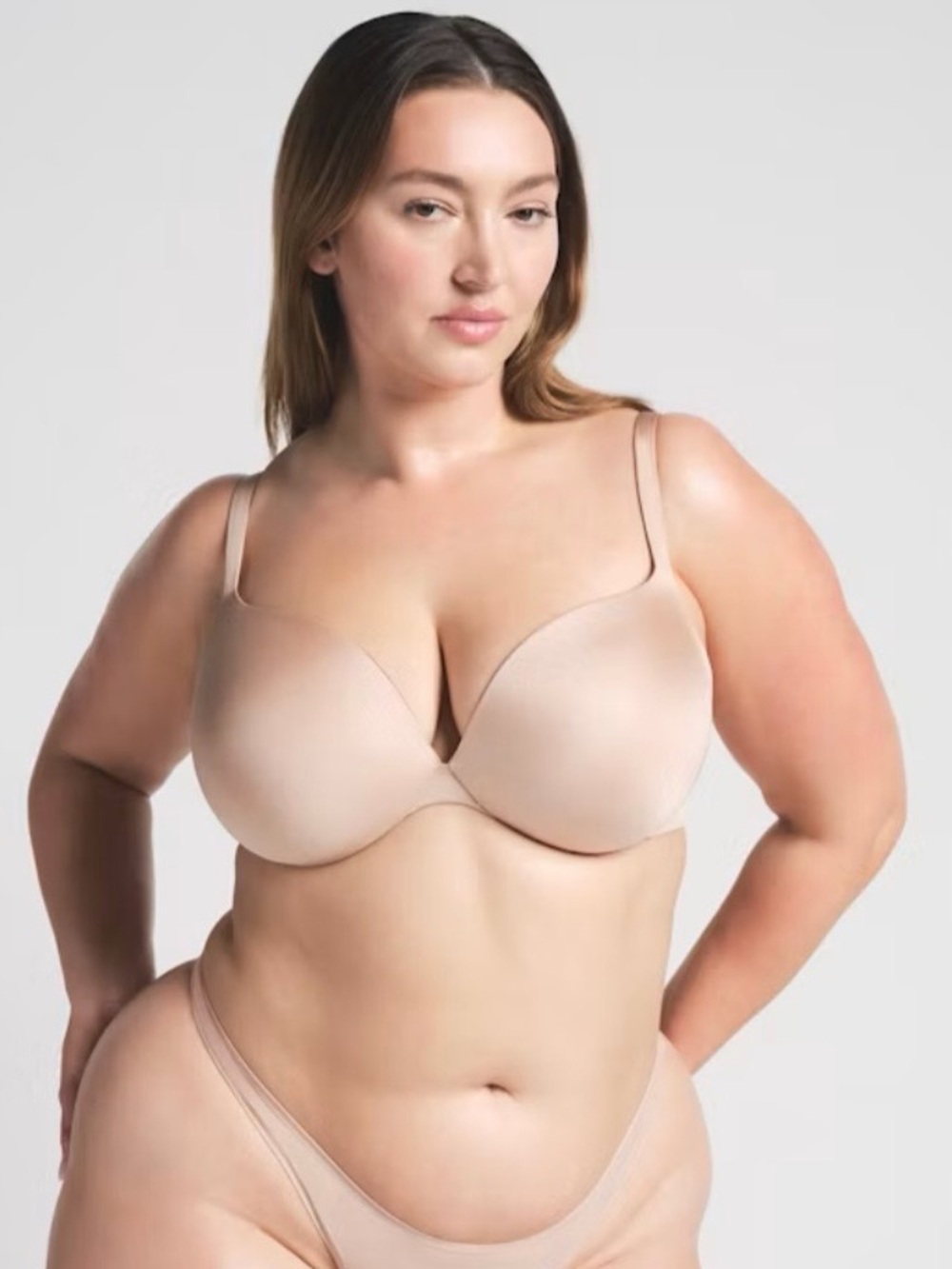 NWT SKIMS Nude Plunge Underwire Bra Mica 42D